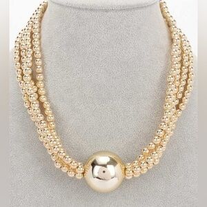 GOLD CCB BEAD NECKLACE